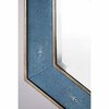 James Martin Vanities Tangent 30in Mirror, Silver w/ Delft Blue 963-M30-SL-DB